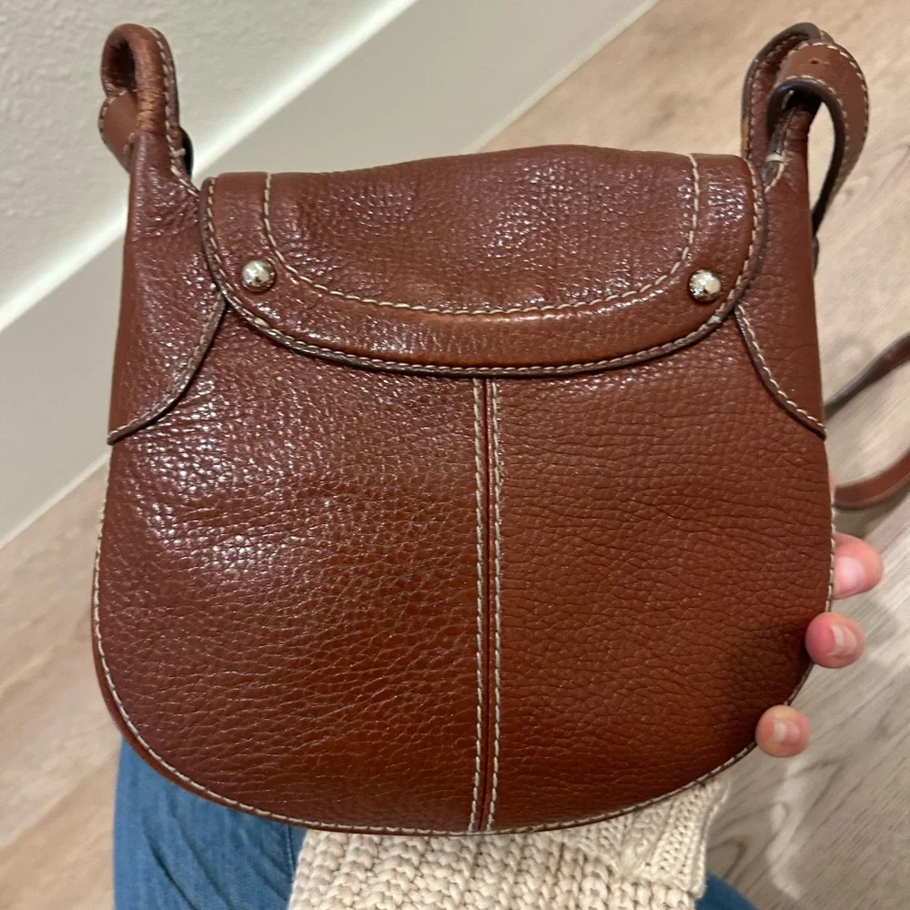 Burberry Leather Crossbody Saddle Bag Purse - Picture 7 of 16